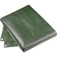Prelata Impermeabila cu ochiuri metalice de prindere, dimensiune 6,0m x 8,0m, densitate 120g/m2, verde