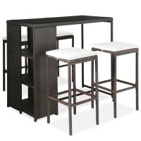 Set mobilier bar de gradina cu perne
