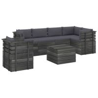 Set mobilier gradina din paleti cu perne