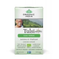 Ceai Tulsi cu Verde - Antistres Natural & Vitalizant, 18pl - ORGANIC INDIA
