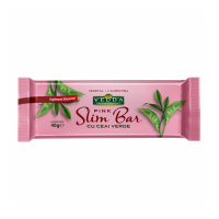 BATON SLIM BAR CU CEAI VERDE SI FRUCTE PINK 40g, Vedda