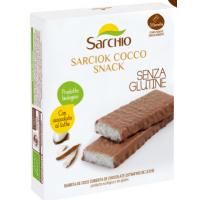 Baton cu cocos invelit in ciocolata fara gluten eco-bio 3buc, Sarchio