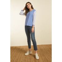 Blugi crop cu aspect decolorat