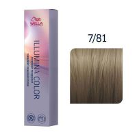 Vopsea Permanenta - Wella Professionals Illumina Color Nuanta 7/81 blond mediu albastru cenusiu