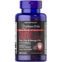 Puritan s Pride Maximum Strenght Triple Omega 3-6-9 60 softgels