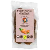 Biscuiti de ovaz cu migdale, continut scazut de zaharuri, 100 g, Scufita Rosie