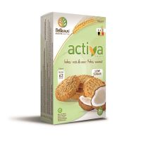 Biscuiti Activa cu cocos fara zahar, 120g Belkorn