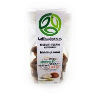 Biscuiti vegani artizanali cu matcha si cocos eco-bio– 140g - LaBiscuiterie