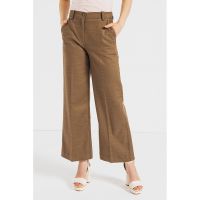 Pantaloni crop cu croiala ampla
