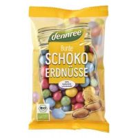Arahide colorate cu ciocolata de lapte, eco-bio, 100g - Dennree