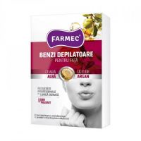 Benzi depilatoare pentru fata cu ceara alba si ulei de argan, 20buc- Farmec
