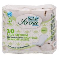 Absorbante din bumbac natural, fara aripioare ,medium 3 picaturi, 10buc - Vivicot