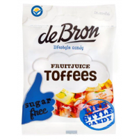 Caramele cu aroma de fructe, fara zahar, 90g - DeBron