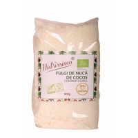 Fulgi de cocos integrali grasi raw, eco-bo, 800g - Nutrissimo