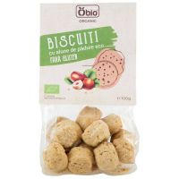 Biscuiti cu alune de padure fara gluten, eco-bio, 100g - Obio