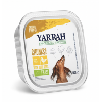 Bucati de hrama cu carne de pui pentru caini, 150g - Yarrah