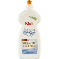 Detergent lichid ecologic pentru vase, sensitiv, cu portocala, 500 ml, Klar