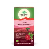 Ceai Adaptogen Tulsi Scortisoara Ceylon si Trandafir, 25 plicuri, Organic India