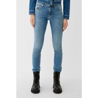 Blugi slim fit cu aspect decolorat