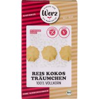 Biscuiti integrali din orez cu cocos, eco-bio, fara gluten, 110 g, Werz