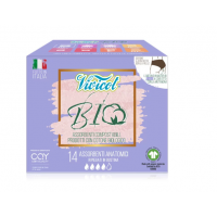 Absorbante de zi din bumbac, eco-bio, hipoalergenic, compostabil, fara aripioare, 4 picaturi, 14 buc, VIVICOT BIO