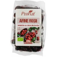 Afine Rosii Indulcite Cu Zahar Din Trestie Eco-Bio 200g - Pronat