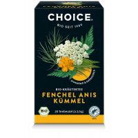 Ceai bio din plante fenicul, anason si chimen, 20 pliculete a 2 g / 40,0 g Choice®