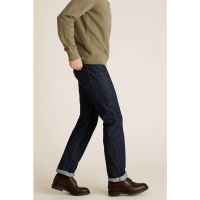 Blugi regular fit cu cusaturi contrastante