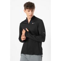 Bluza cu fermoar scurt si tehnologie Dri-Fit pentru alergare Element