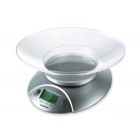 Cantar de bucatarie cu bol, Heinner, 5 kg, gri