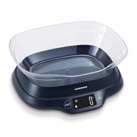 Cantar de bucatarie cu bol, Heinner, 5 kg, negru