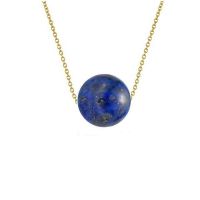 Colier Aur 14 karate cu Lapis Lazuli de 10 mm - Cadouri si perle