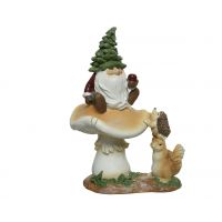 Decoratiune Gnome glitter, Decoris, 10x14x19 cm, poliester, verde