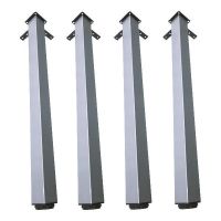 Picior pentru masa cu profil patrat 50x50 mm, finisaj aluminiu, H:710, set 4 bucati - Maxdeco