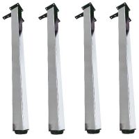 Picior pentru masa cu profil patrat 50x50 mm, finisaj crom lucios, H:710, set 4 bucati