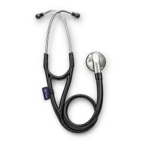Stetoscop Little Doctor LD Cardio, profesional, 3 seturi de olive auriculare, o diafragma de schimb, placuta de identificare, Negru/inox