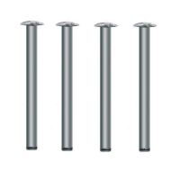 Set 4 picioare pentru masa H 710, #60, finisaj nichel satinat - Maxdeco