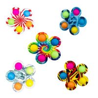 Set 5 Jucarii senzoriale spinner Dimple, 5 bule, Shop Like A Pro , multicolora, 8cm