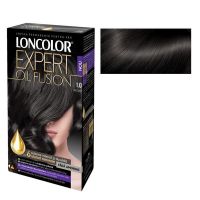 Vopsea de Par Permanenta Fara Amoniac Loncolor Expert Oil Fusion, nuanta 1.0 negru