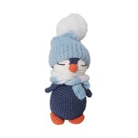Jucarie crosetata manual - Pinguin cu caciulita bleu - Maimutzeria Tiarra