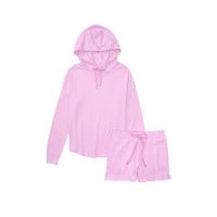 Trening dama, Glow Waffle Hoodie and Short Set, Victoria&#039;s Secret, Roz, M INTL