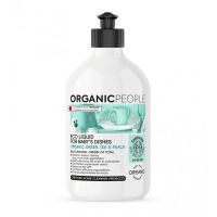 Detergent Ecologic pentru Vasele Bebelusilor Green Tea &amp; Peach Organic People, 500 ml