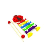 Jucarie muzicala interactiva din lemn - Xilofon Buburuza,7Toys