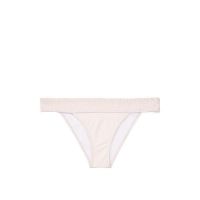 Slip de baie Victoria&#039;s Secret, Ensenada Smocked Cheeky Swim Bottom, Alb, L Intl