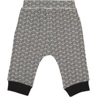 Pantaloni bumbac organic NEGRU/ALB - Coqenpate