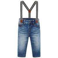 Pantaloni lungi - Denim cu bretele - Mayoral varsta 6 luni +