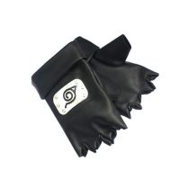 Manusi din piele ecologica, Naruto, Kakashi, logo konoha metalic, negru