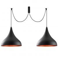Lustra Berceste N-1392, Noor, 131 x 127 cm, 2 x E27, 100W, negru