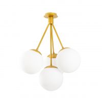 Lustra Mudoni MR - 950, Opviq, 57 x 66 cm, 3 x E27, 100W, auriu