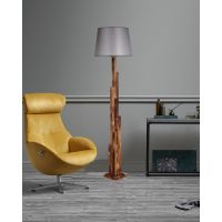 Lampadar, Luin, 8300-3, E27, 60 W, lemn/textil